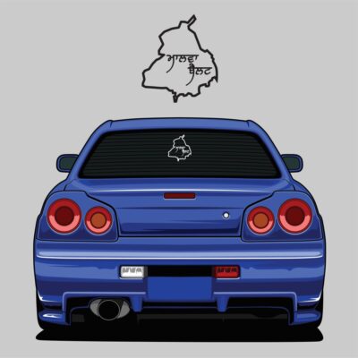ਮਾਲਵਾ Belt MAP MALWA BELT Punjab Map Sticker Punjabi Car Sticker