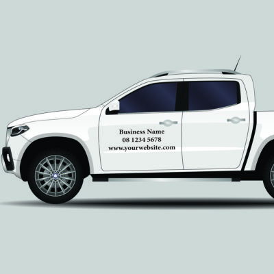 Custom Business Name UTE Door Sticker Pair