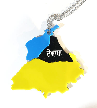 Doaba Car Hanging Panjab Map Multi Color