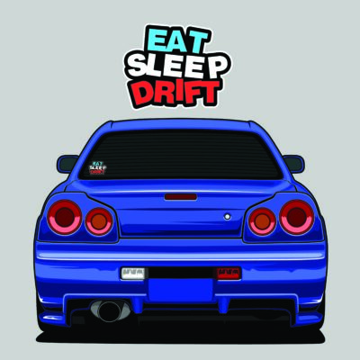 EAT SLEEP DRIFT Car Sticker JDM Style Sticker